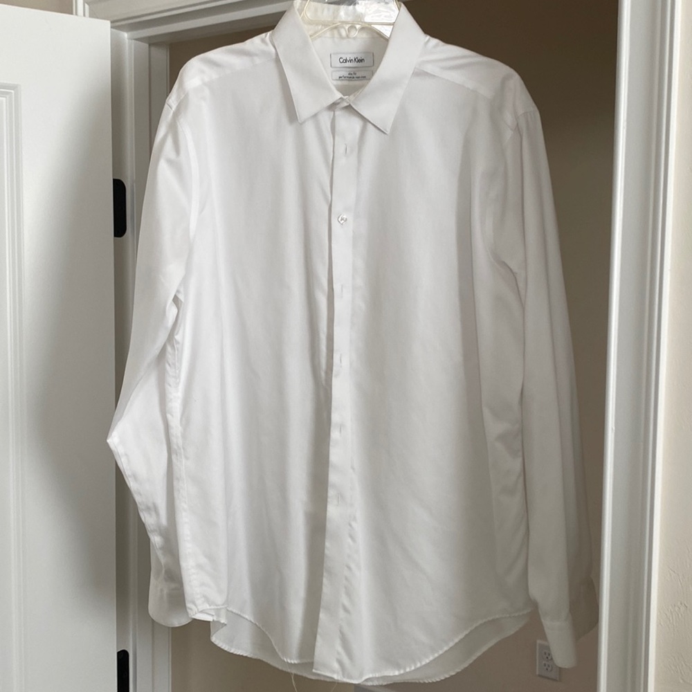 Men’s Calvin Klein Slim Fit Dress Shirt - White
